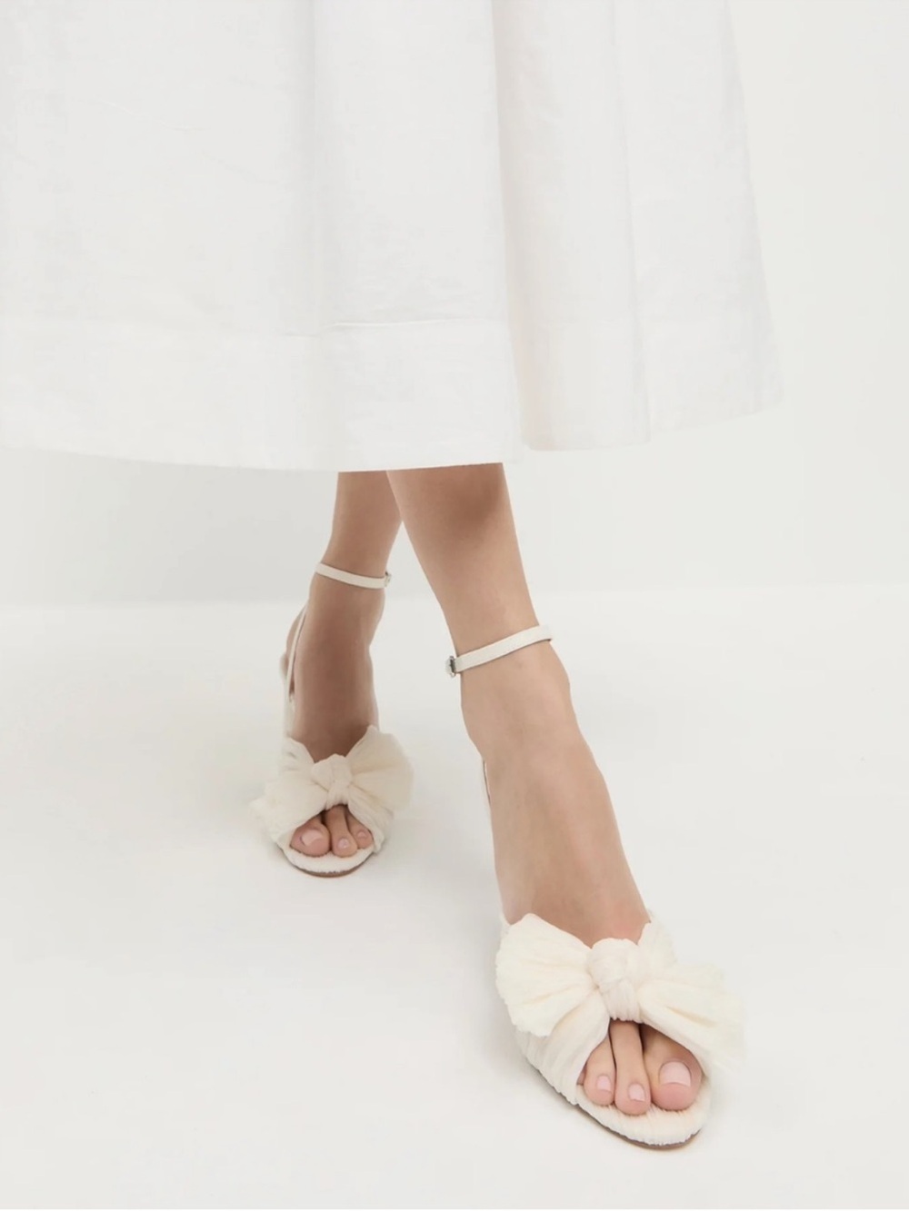 Loeffler Randall // NEW Camellia Pearl Pleated Sandal Heel